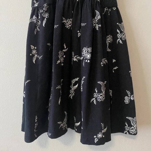 Handmade Children's Cotton Black White Floral Lace Tie Spaghetti Strap Dress - Picture 10 of 14